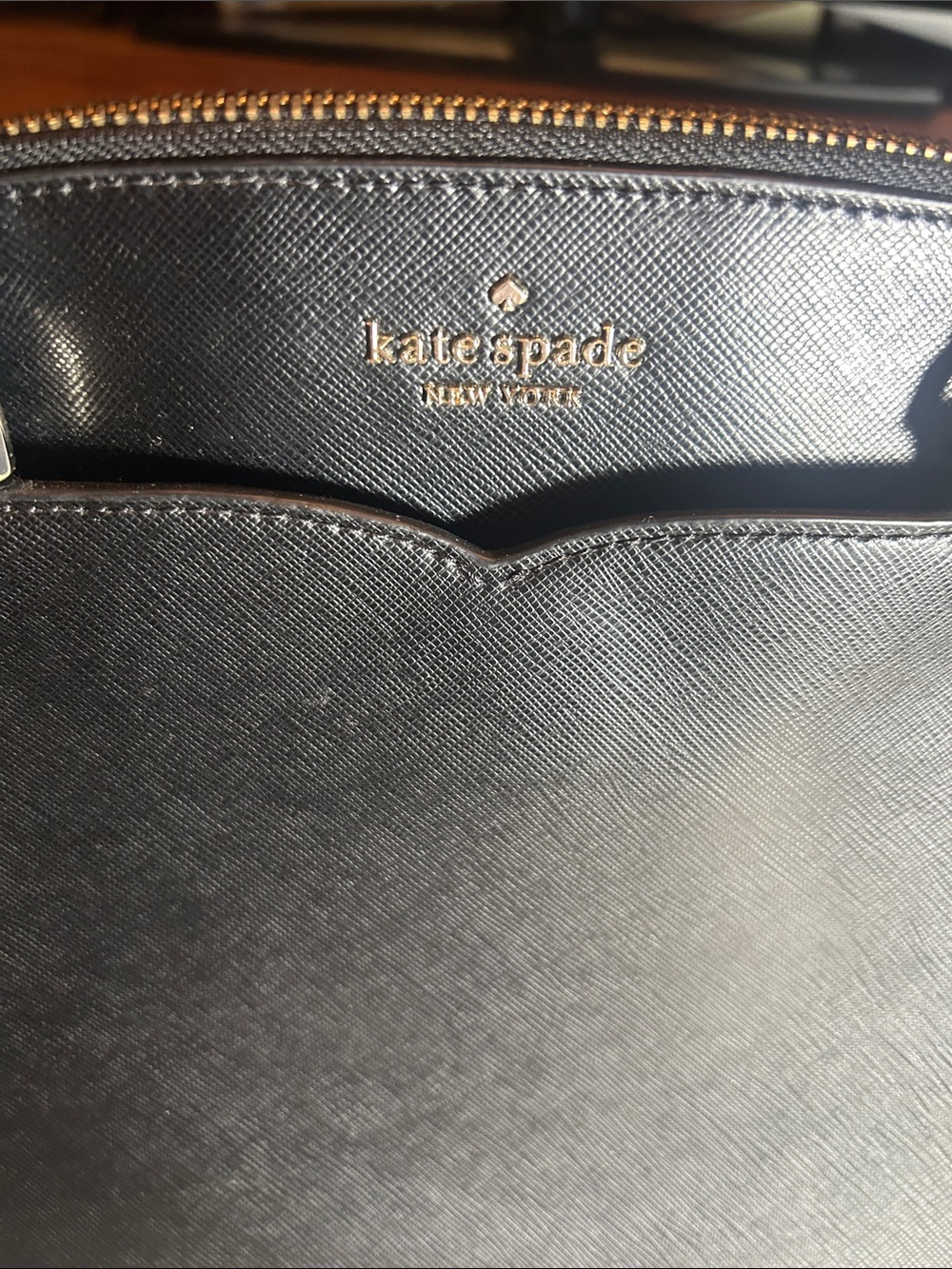 Kate Spade Black Structured Dome Satchel with Removable Strap, Like New - Picture 2 of 8
